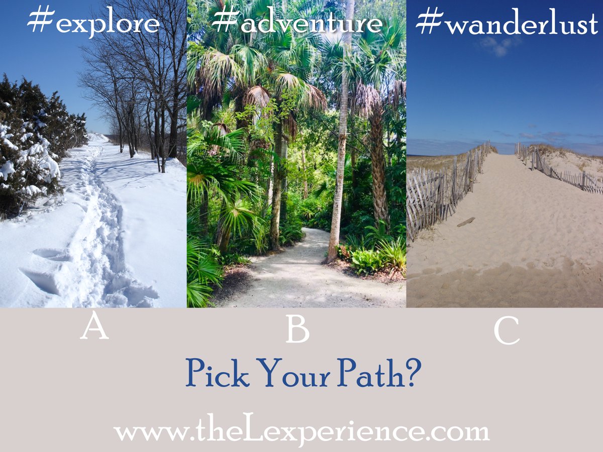 theLexp's tweet photo. We love to wander, every path holds a new adventure, if you could pick one path today, which would YOU choose?
#pickapath #TravelTuesday #newadventures #theLexperience https://t.co/D9FfPQD5k1