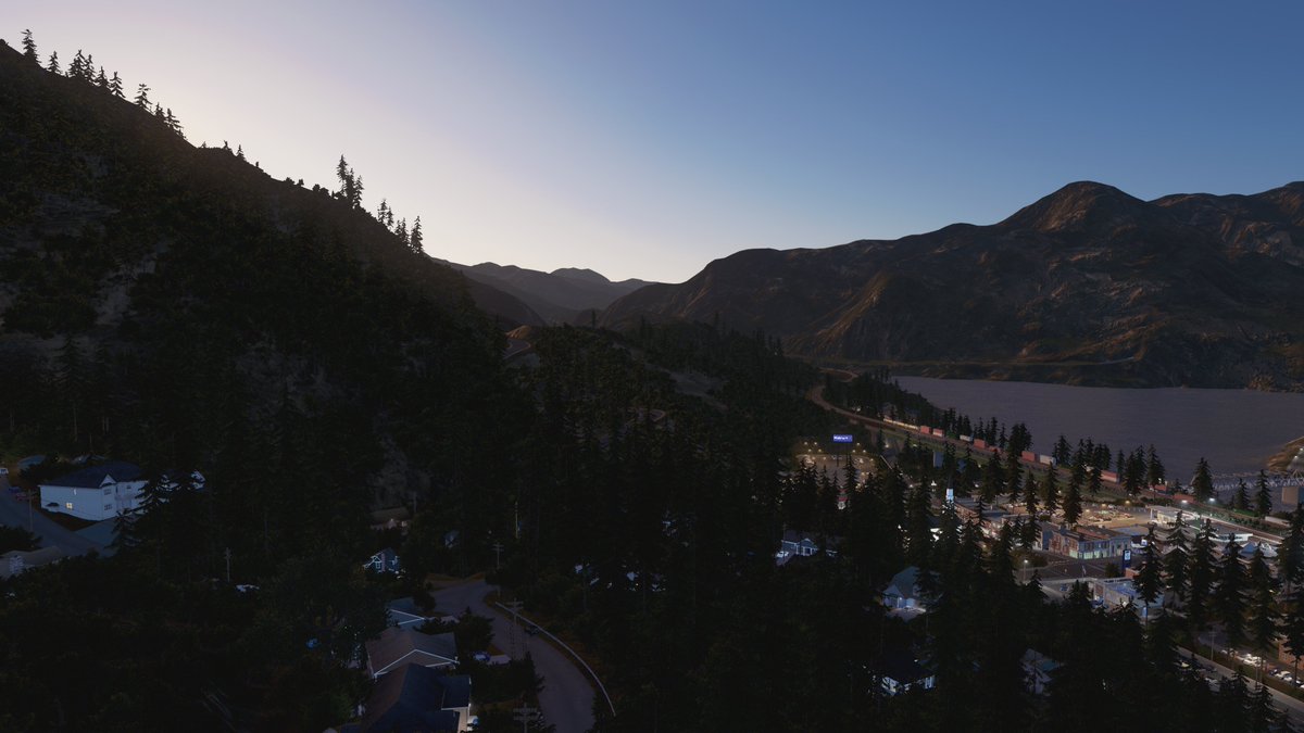 ElecSpice's tweet photo. Continued work on "Everetts County's" first town called "Pine Oaks". See my next tweet for additional detailed day and night pics...
@CitiesSkylines 
#CitiesSkylines #EverettsCounty https://t.co/66CpNGoATP