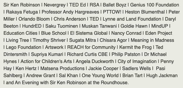 Excellent line up at the 'Imagine if...' event to celebrate the life of Sir Ken Robinson this week. If you can't make the event on Thursday, the video will be available to watch on-demand afterwards.

Register at imagine-if.com
#weimagineif 

#edchatie 
#edchat