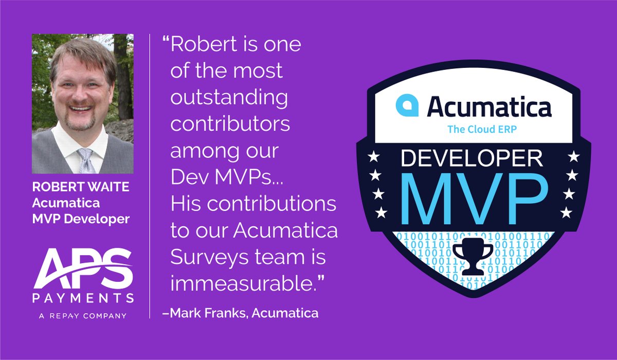 Huge shout-out to Robert Waite for his continued work as our Acumatica MVP Developer. 
He continues to impress with his contributions to the Acumatica ecosystem. Check out his blog: Automating Processes in #Acumatica with PowerShell - Part 1 bit.ly/3q9KfGW