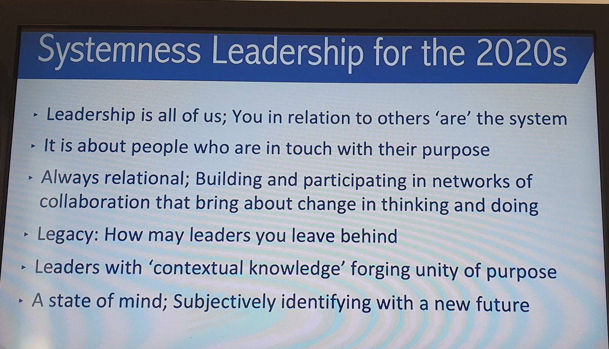 Distilled wisdom for leadership in one slide!
#HopeRising <a href="/MichaelFullan1/">Michael Fullan</a>
<a href="/WISE_Tweets/">WISE</a> <a href="/SalzburgGlobal/">Salzburg Global</a> #WISEALLIN