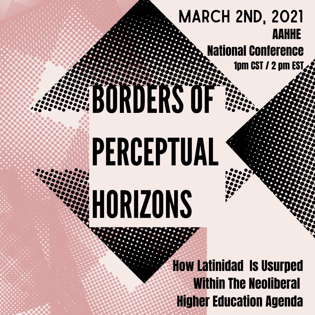 Ya tú sabes, tune in 1pm CST and join us for the presentation of our latest piece “Borders of Perceptual Horizons” with the amazing scholars @cgarcialouis and <a href="/Marisa4PubEd/">Marisa B. Perez</a>