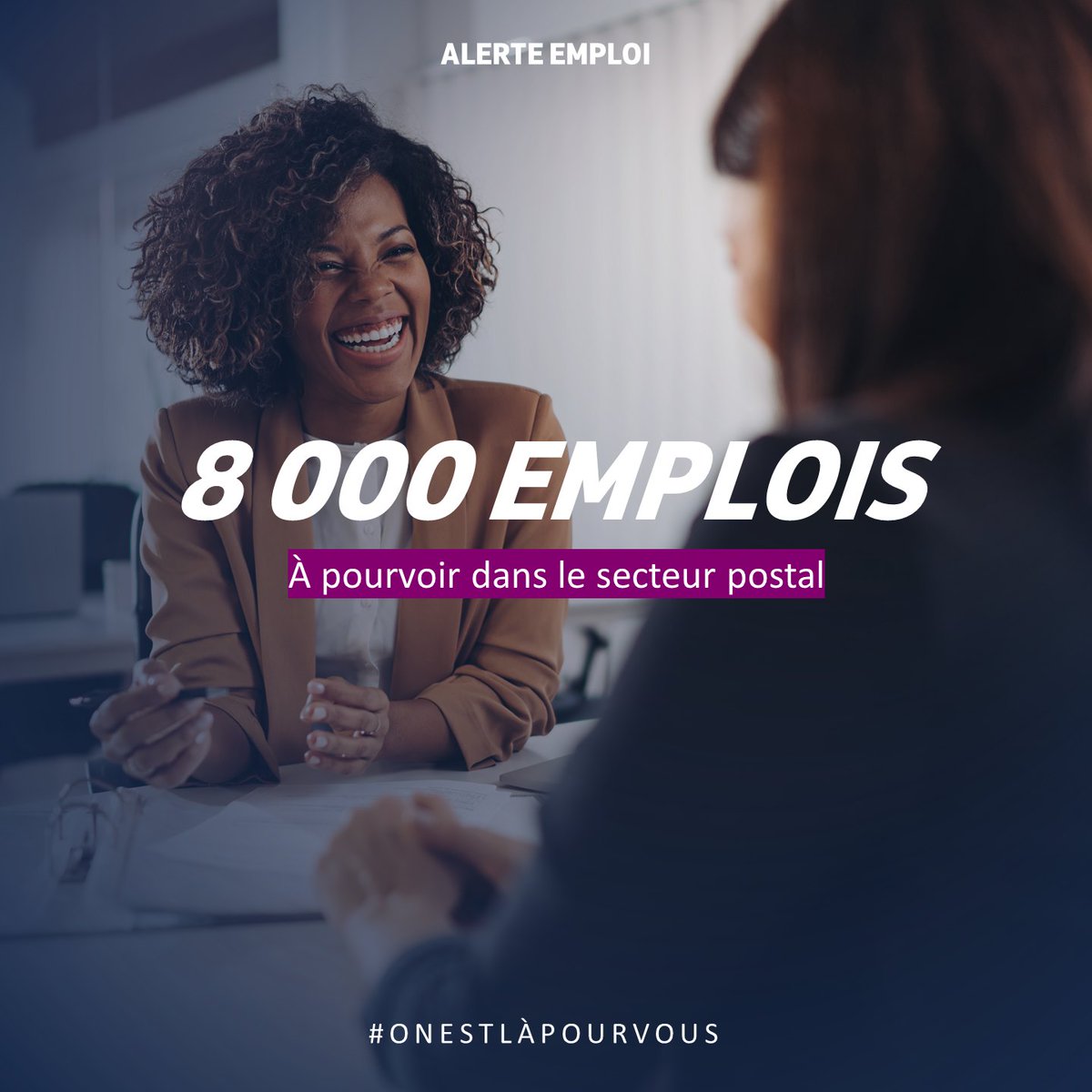 Facteur, chargé de clientèle en bureau de poste ou à distance, conseiller bancaire.  Les opportunités d'emploi à La Poste. 👉 bit.ly/3r80JAJ

#TousMobilisés #1jeune1solution