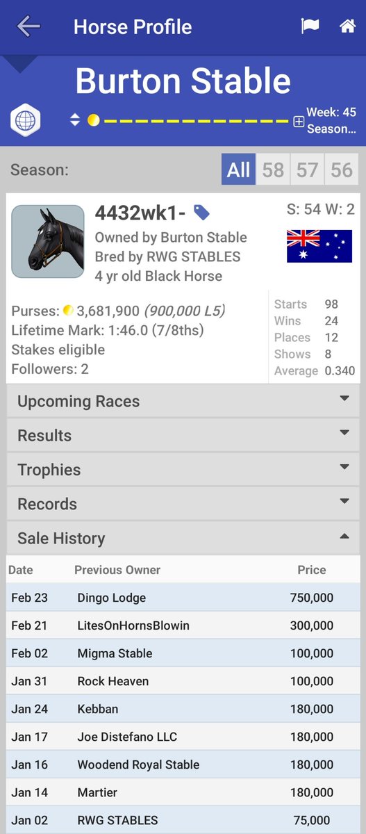 I claimed this guy for $750,000. 

He's won 7 of his last 11 since I got him, including the $1,000,000 claimer, then the $2,000,000 claimer and then the $5,000,000.

💉💉💉