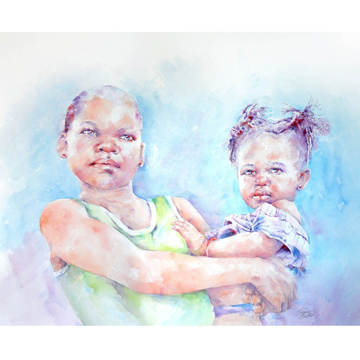 StephieButler's tweet image. "My Guardian"
#artfromthepast
Gifted to the #SWAinfo for donation to raise money for #breastcancernow
#watercolour.
#Africa  #portrait #portraitpainting #watercolourportrait @archespapers 
#watercolour  #womenartists #childportrait #emotionalart 
 #archespapers #winsorandnewton