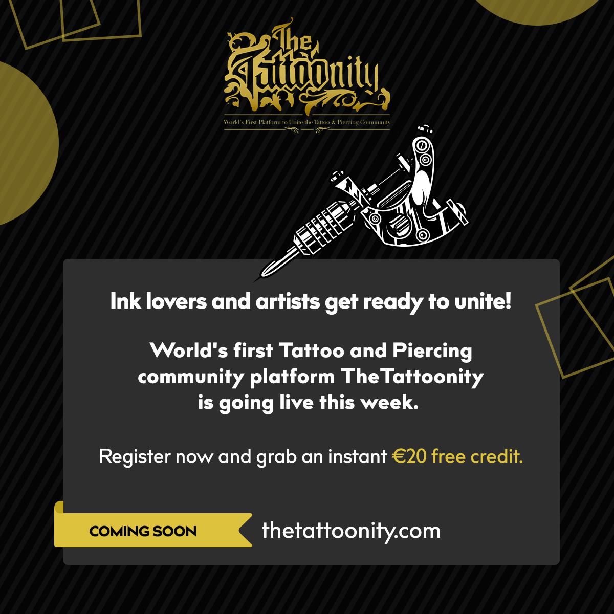 Thetattoonity's tweet photo. Ink lovers and artists get ready to unite!
Register Now ➺ https://t.co/Fsx426IyZD

#tattoo #tattoos #ink #inked #art #tattooartist #tattooed #tattooart #tattoolife #artist #blackwork #tatuagem #tattooist #tattooideas #tattooing #me #blackandgreytattoo #tattoostyle #tattoodesign https://t.co/gNpMQfuCgQ