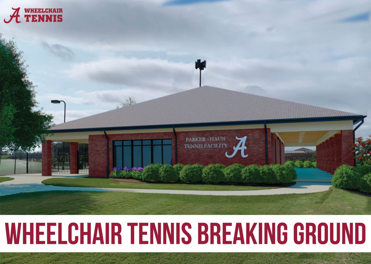 alabamaadapted's tweet image. TIDE FANS! The University of Alabama will house the first collegiate wheelchair tennis facility for adapted athletes! This is a rendering of the new Parker-Haun Tennis Facility. We are so excited for our athletes!

news.ua.edu/2021/03/new-te…