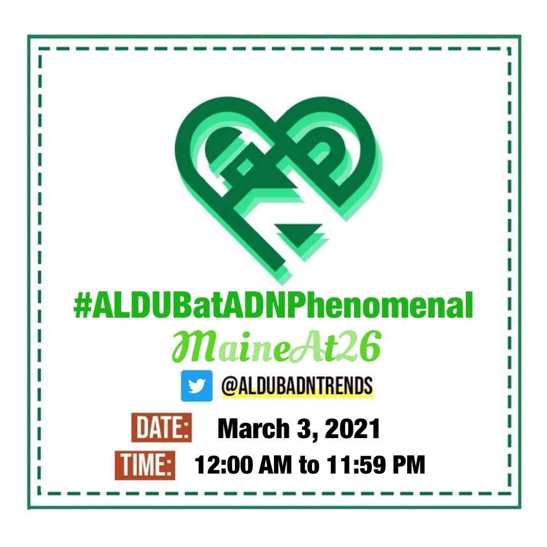 AlDubADNTrends's tweet photo. Today, March 3, is extra special as @mainedcm turns 26! Happiest birthday, Meng! ADN loves you. 💚

Congratulations &amp; all the best on your new projects &amp; business ventures, Maine &amp; Alden! You both are phenomenal humans. 💚

#ALDUBatADNPhenomenal
MaineAt26 https://t.co/LMVe2f8UwG