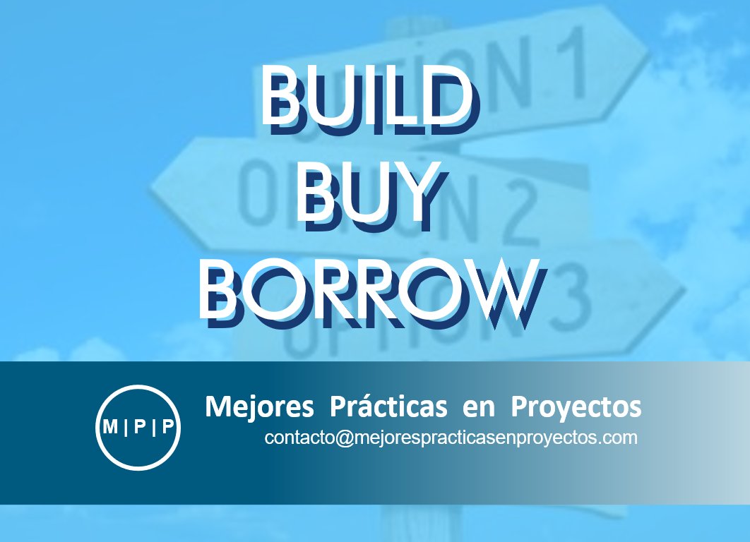 Casado2's tweet photo. Do you know when to Build, when to Buy, and when to Borrow the resources you need for your project?
Is your analysis aligned with the financial objectives of the organization?
contacto@mejorespracticasenproyectos.com
#projectmanagement
#costestimation
#budgetmanagement https://t.co/DVpOCbLbUh