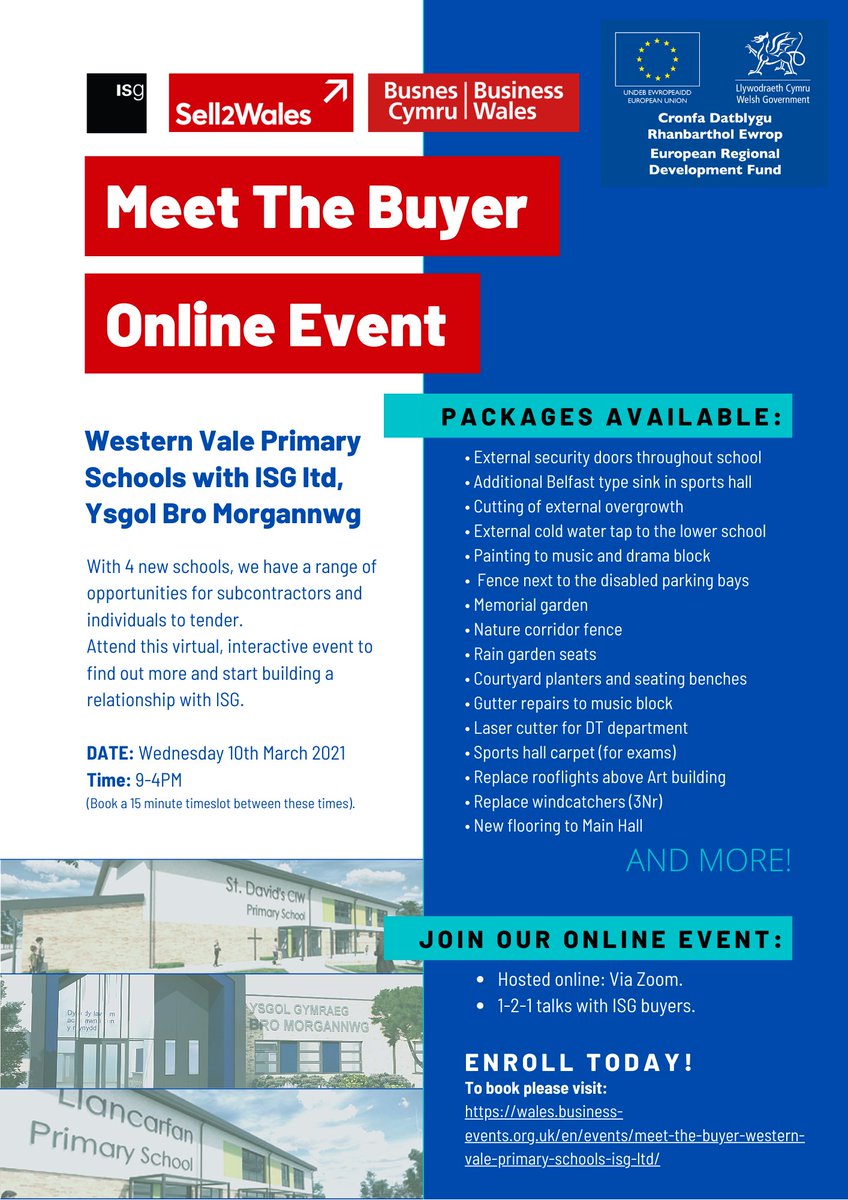 Virtual Meet The Buyer with ISG - 10th March 2021: wales.business-events.org.uk/en/events/virt… <a href="/_Sell2Wales/">Sell2Wales</a>  #TeamISG