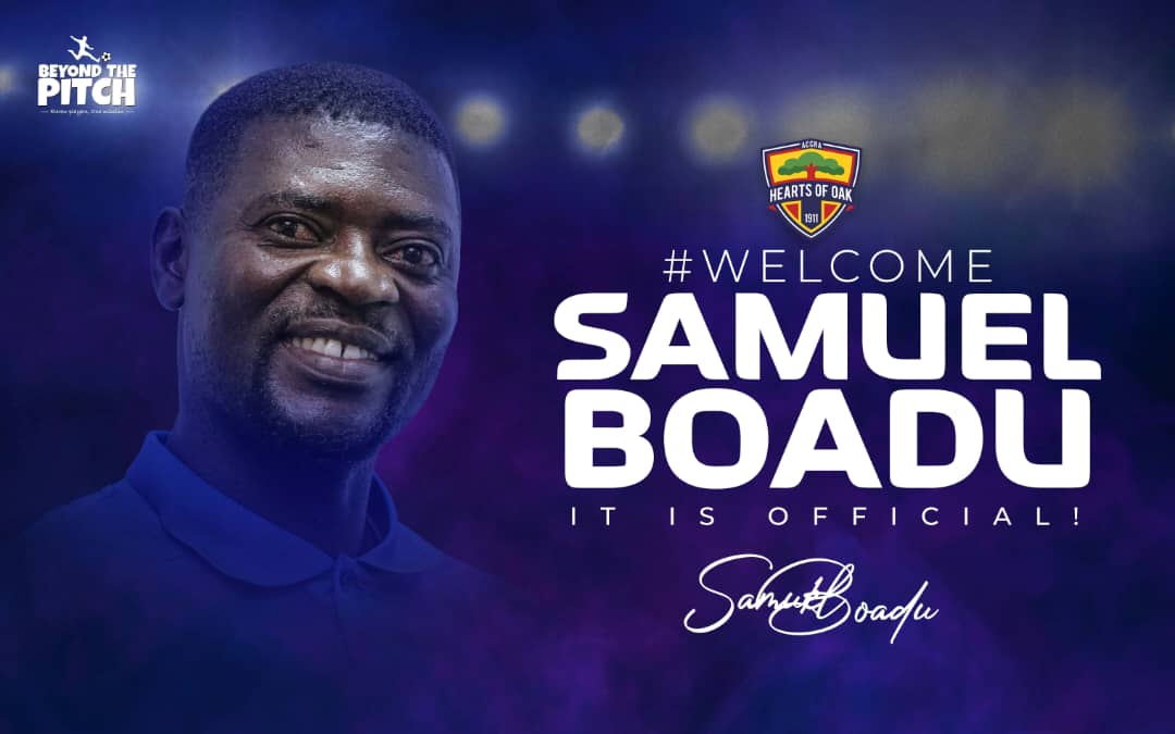 ojeksaikhoje's tweet photo. @HeartsOfOakGH appoints former @MedeamaSC coach, Samuel Boadu, to lead the #Phobians into the future as replacement for #KostaPapic.

On February 4, he led his former club to a 1-0 win over #AHOSC in @GhanaLeague

#WelcomeBoadu
#NewPhobian
#AfricanFootball
@ghanafaofficial https://t.co/f2cfu0u86g
