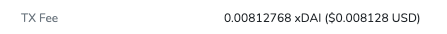 Hautch77's tweet photo. $62 fee for swapping #ETH - #LINK on Uniswap. Bought Dai on Binance, transfered to Metamask ($30 fee), moved Dai to #xDai ($6), swapped for LINK on @Honeyswap . 

$0.008128 fee. https://t.co/EW06K1KvPn