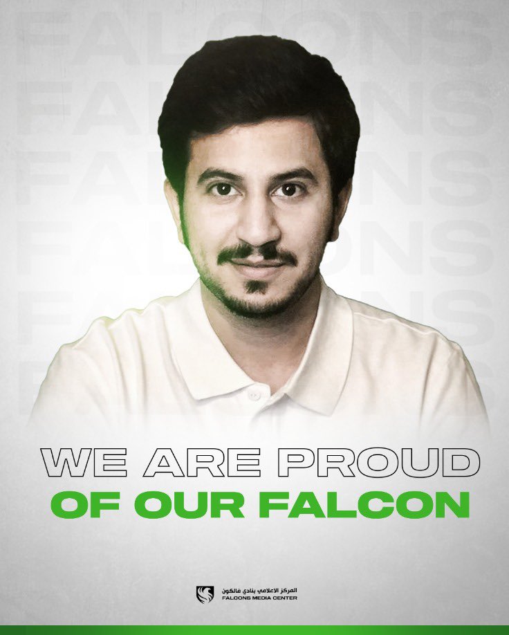 TeamFalconsGG's tweet photo. فخورين فيك #ابو_عبير 💚

#FalconsAreHere 💚🦅 https://t.co/qyNzV5wNNe