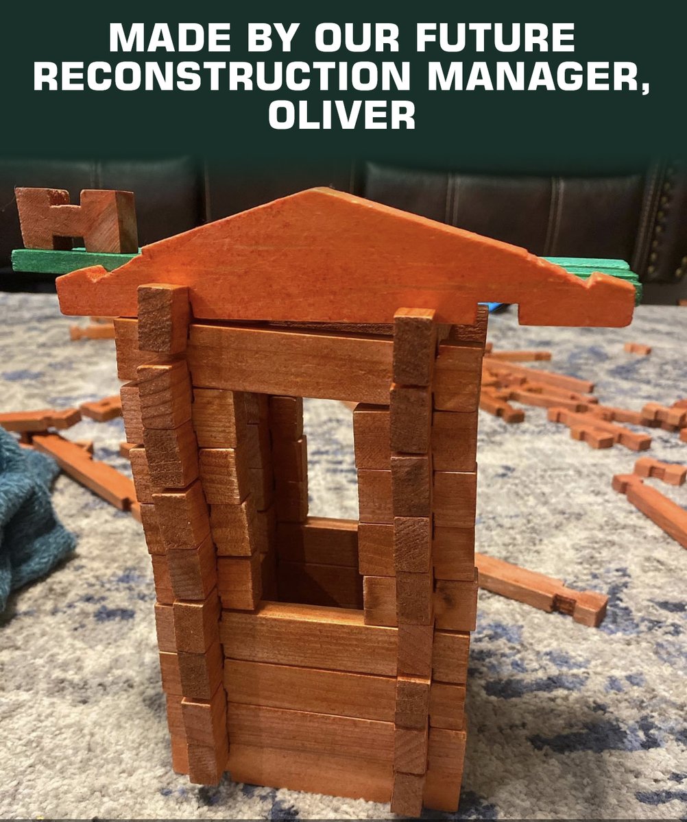 Introducing our Future Reconstruction Manager, Oliver. We haven't actually recruited him yet, but we think SERVPRO has a pretty good shot since he constructed this amazing SERVPRO Building!