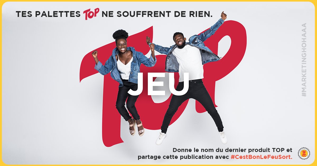 TopCameroun's tweet photo. Commente puis retweete avec le hashtag #CestBonLeFeuSort et win des palettes Top.
Bonne chance!!!
#TopJeu https://t.co/C9qlFknFJi