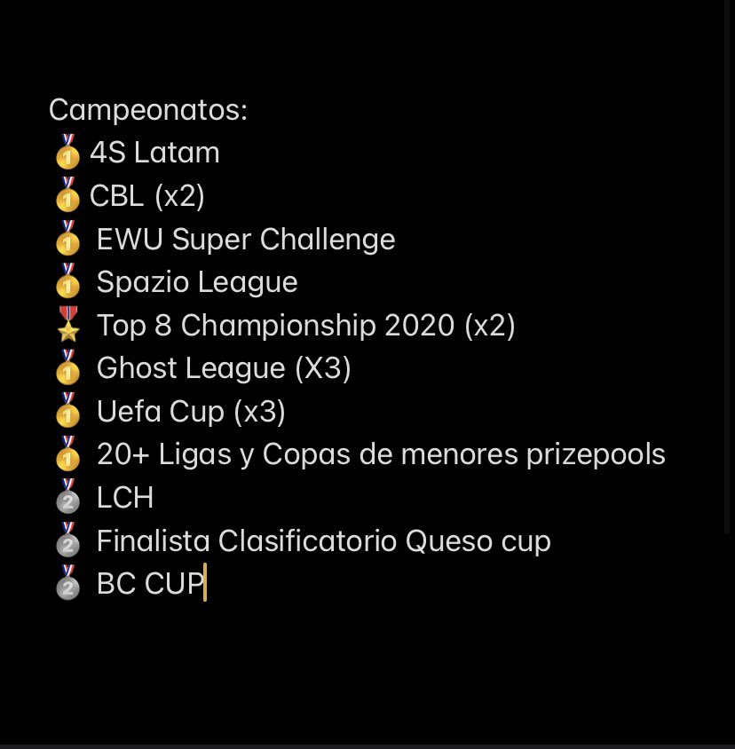Tras nuestra salida de Super Warriors por incompatibilidad del equipo nos encontramos F/A en busqueda de un equipo SERIO Y COMPROMETIDO para representar en Ligas, mas info al DM.  (LATAM SUR) 

Roster:
<a href="/SOTINHO_BS/">Sotinho😵‍💫</a>  (C)
<a href="/Trance_BS/">Trancinho</a> 
@Bs_Werner 
<a href="/_Cristi44n/">Kr</a> 
<a href="/maxz_bs/">maxz🇨🇱</a>