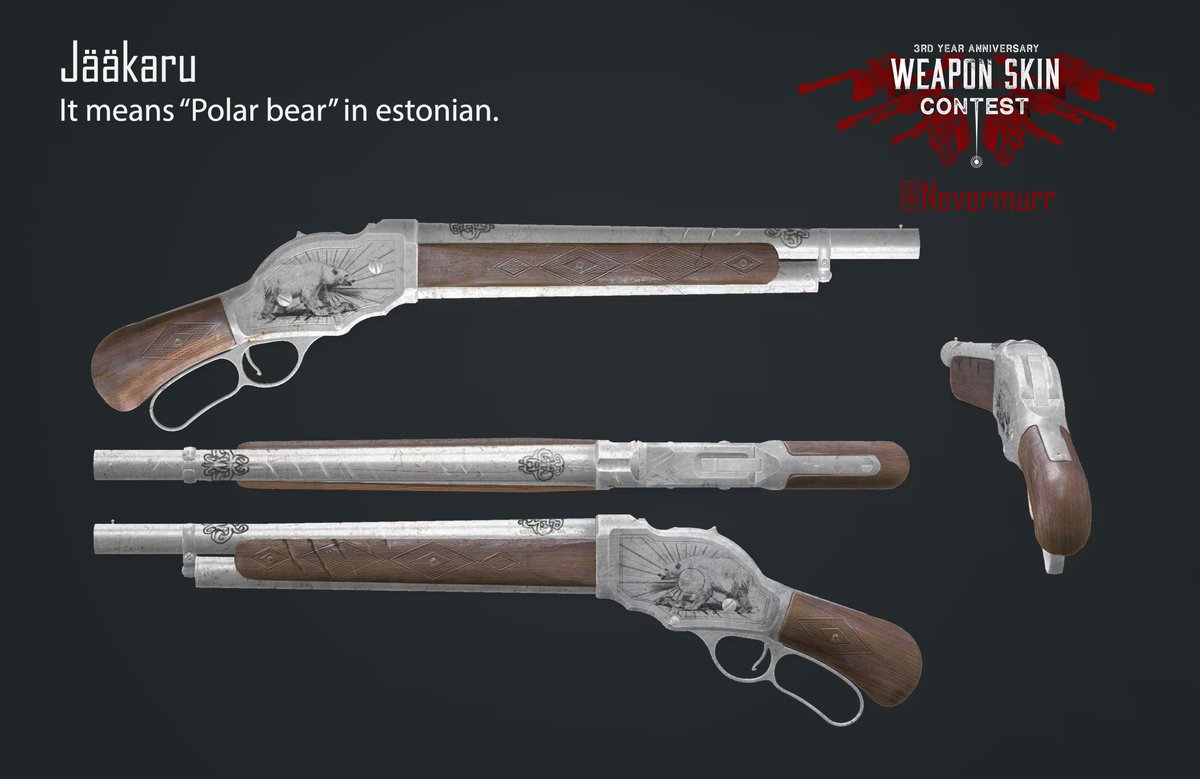 Nevermurr's tweet photo. @HuntShowdown
#huntanniversarycontest 
Here's my entry for Winfield 1887 - "Jääkaru".
Close-up in the comments. https://t.co/NWzUTt0wcK