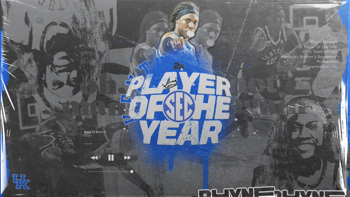 RHYNE HOWARD

Back
-to-
Back
SEC
Player
Of The
Year

We still in this. 

#CrownHer 🍬