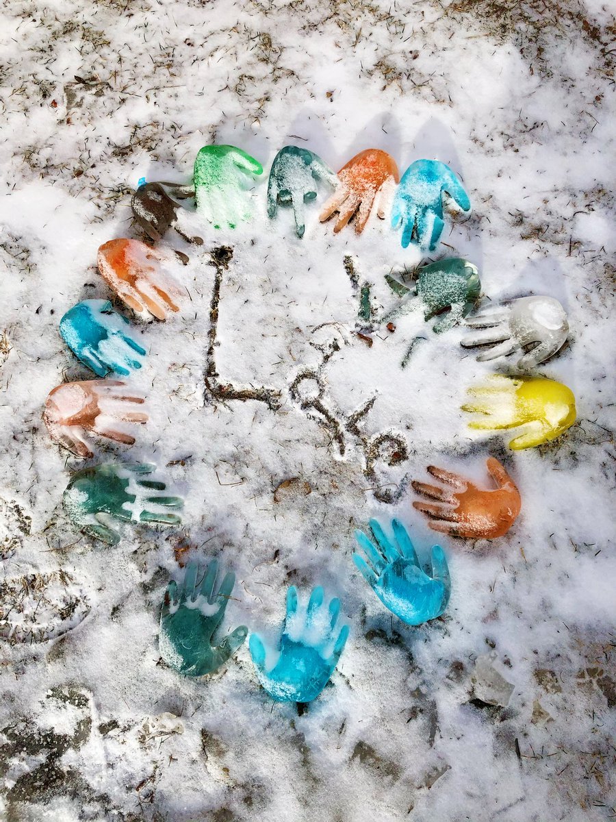 ColedalePS's tweet photo. The @ColedalePS have joined rainbow frozen hands together in unity to show our commitment to community! https://t.co/OVHvmc5Asv