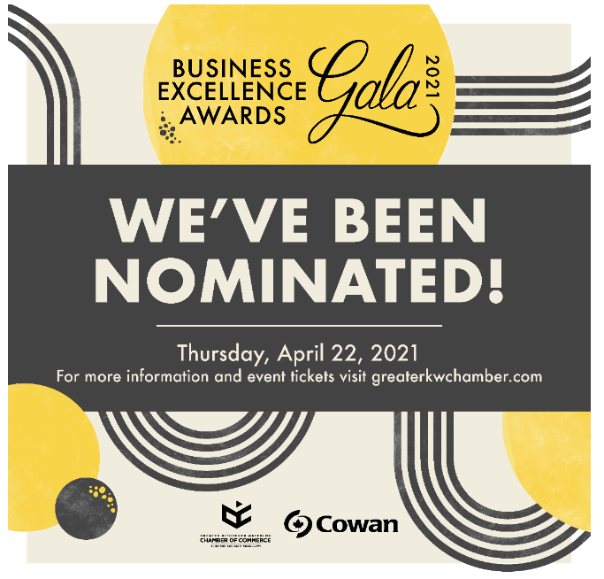 We are so excited to have been nominated for the Greater KW Chamber of Commerce #Business Excellence #Awards! We are proud to have helped shape the neighbourhoods in KW over the years and we're so grateful to all of our customers and partners who have made this possible for us.