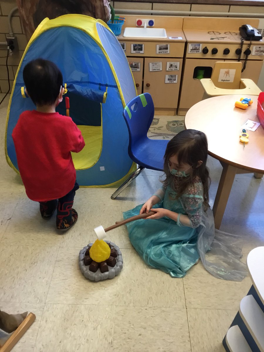 D30PreK's tweet image. Q397: Ms. Casimir’s class is exploring different sources of light at their campsite! 🏕 #goodforALLchildren #prekforALL #LightUnit