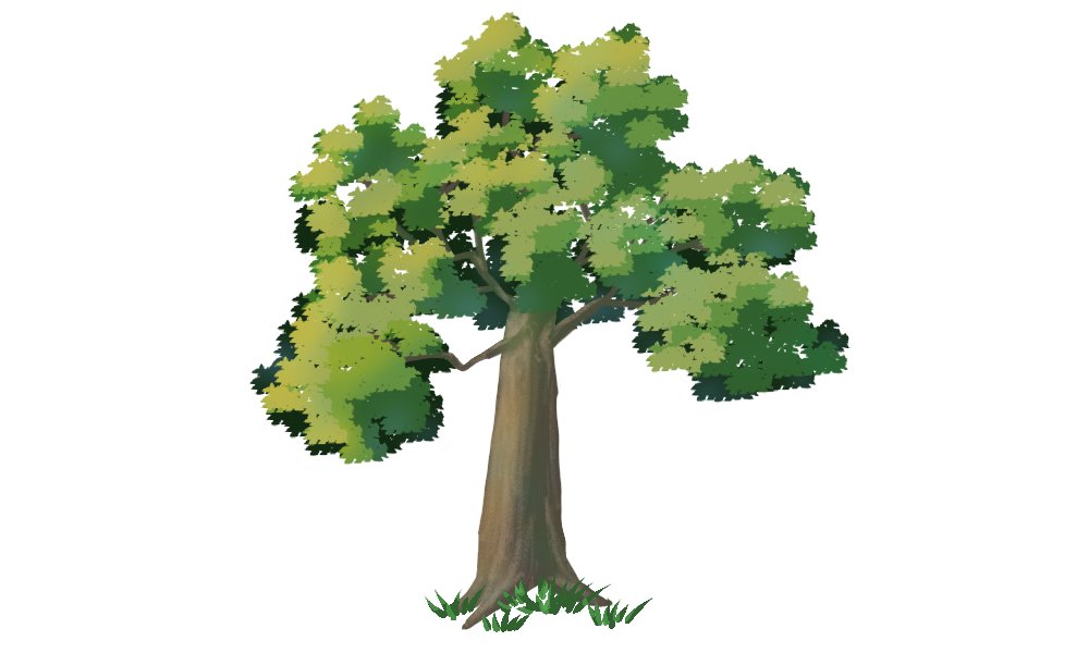 ふく ふくだまり ファンタジー背景講座 の動画を参考に草 雲 木 湖 海を描いた すごい頑張ったなぁ パルミー デジタルイラスト イラスト練習中 T Co O84mgzslh1 Twitter