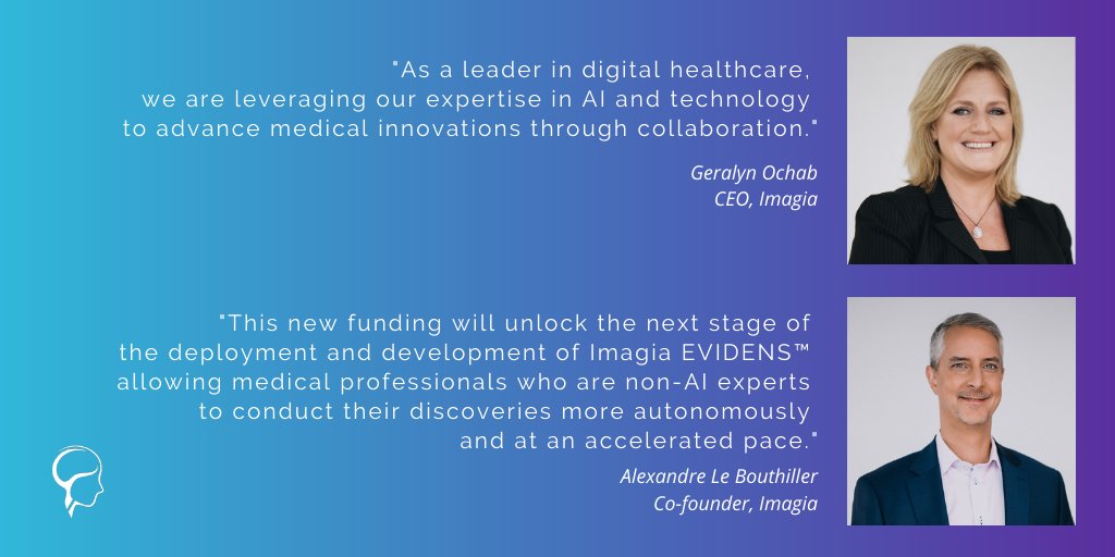 #Imagia, a leader in #AI and personalized #healthcare announced today a $7M support from <a href="/InvestQuebec/">InvestissementQuébec</a>. This funding will accelerate the development of its EVIDENS platform and the company's expansion in Canada, the US and Europe.

Press release: imagia.com/news-room/