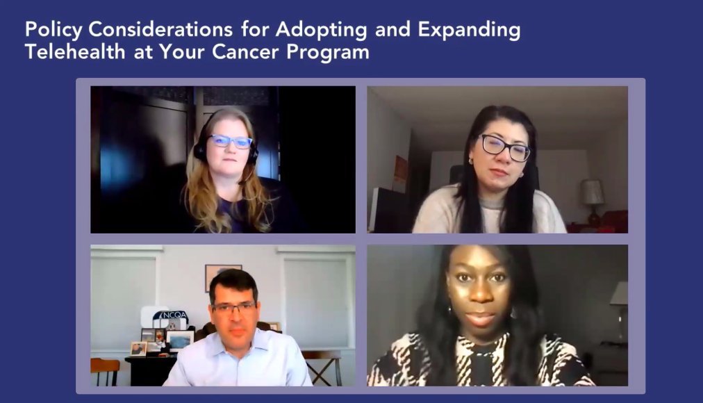 .<a href="/CancerIQ/">CancerIQ</a>'s Feyi Olopade Ayodele: Telehealth policy needs to be driven by the lessons we've learned from the pandemic... start with the services best suited to telehealth, supportive care services. #AMCCBS