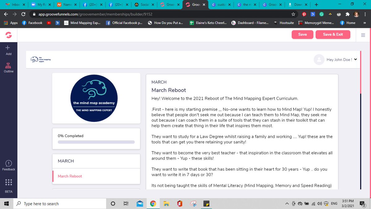 MindMapsExpert's tweet photo. WOOHOO!  After many months of dreaming about it, The Mind Map Academy membership site is actually launched to a select group. A year ago I was floundering with a company that resisted the 21st century - this year we are FLYING into the future #culture #mindmap https://t.co/Befh19FAMC