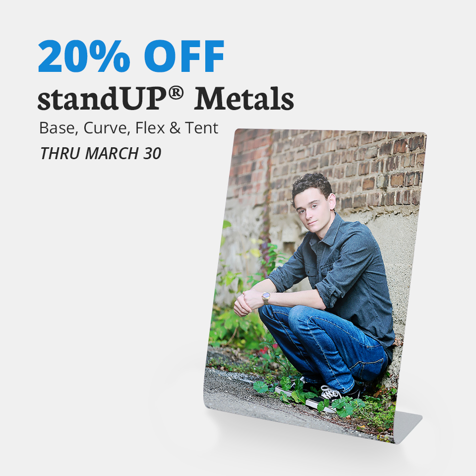 fullcolorlab's tweet photo. Save on our exclusive standUP® Metals.  Choose from 4 options, and a variety of small size perfect to spruce up your desk décor.  20% savings are automatically applied to your order.  Now through March 30.

https://t.co/SX3SexwUIn https://t.co/JtTSIfPX7w