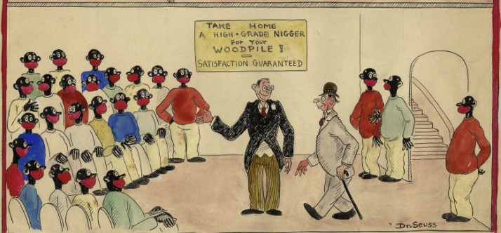 ProfBlacktruth's tweet photo. A lot of stupid people are upset that #DrSeuss (who wasn't even a doctor, but he was white so they called him one anyway!) is being "cancelled." Dr Seuss Enterprises will no longer publish a half dozen of his books and #ReadAcrossAmericaDay no longer mentions him.
I wonder why? https://t.co/l7Fd8GgV6f