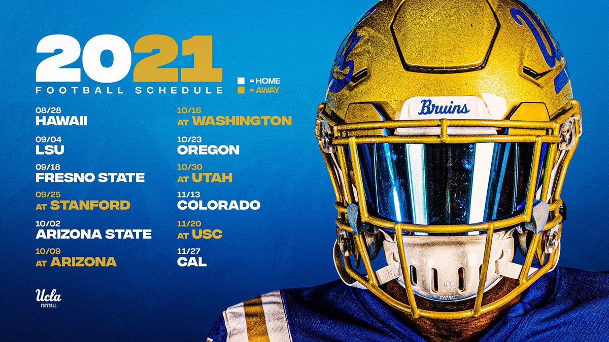 UCLAFootball's tweet image. Our 2021 schedule is HERE ⤵️⤵️⤵️

ucla.in/3kK39mz

#GoBruins