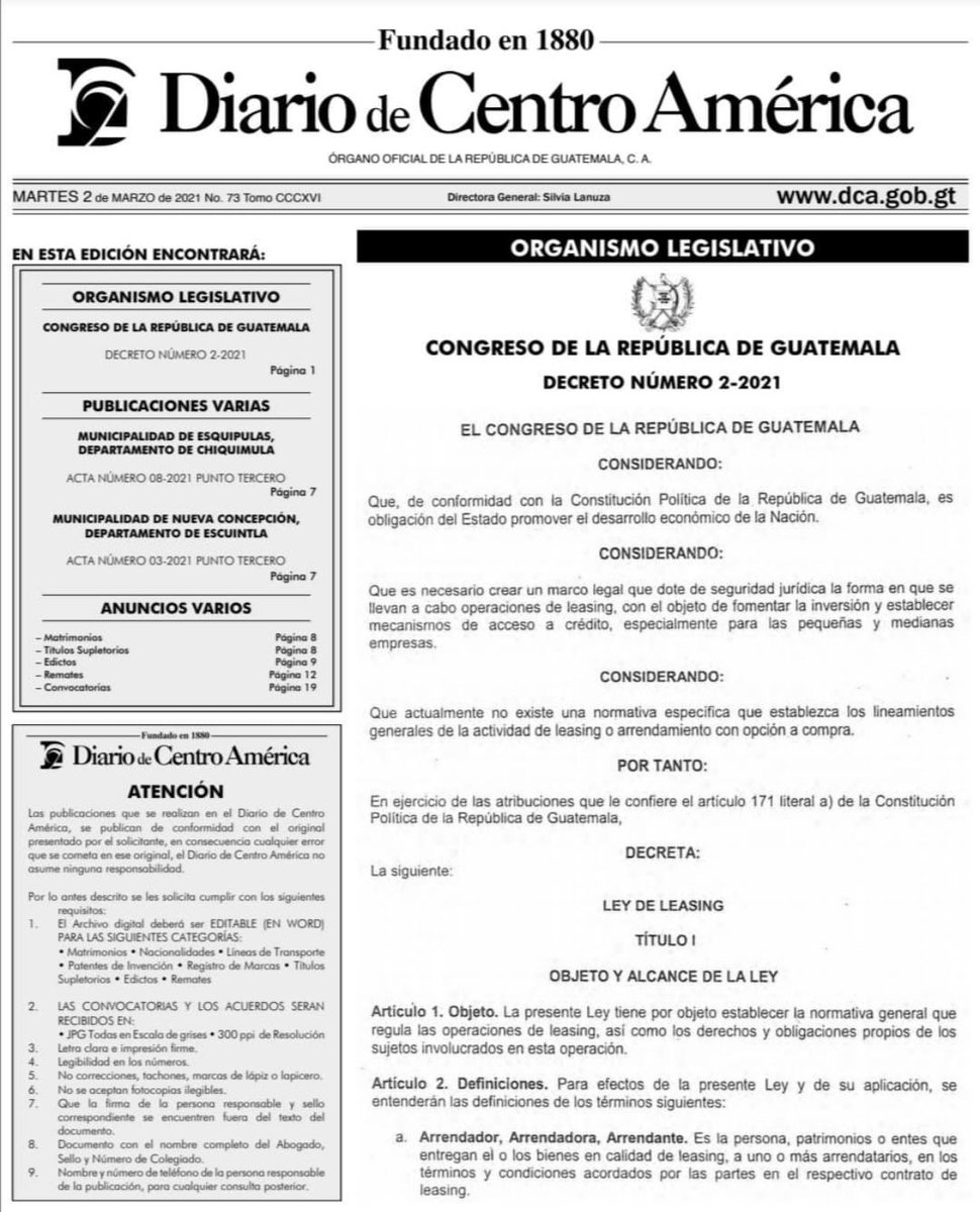 MSamayoaGT's tweet photo. #LeydeLeasing como Comisión Economía 2020 presidida por @enriquemontanom se logró la aprobación, beneficiando a PYMEs para adquirir en arrendamiento bienes de capital, maquinaria y equipo de trabajo; “leasing inmobiliario” favorece la adquisición de vivienda social. https://t.co/WCiJ0FCYKW