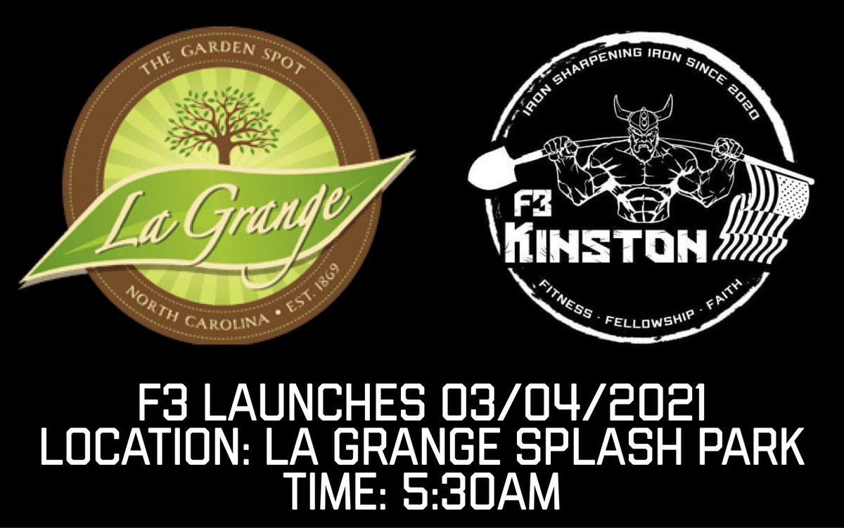 NEW AO ANNOUNCEMENT!!!  F3 is coming to La Grange starting this Thursday morning at 5:30am at the La Grange Splash Park!!!