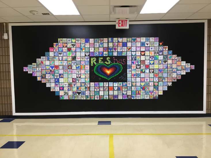 RESRedding's tweet photo. RES has HeART! Check out our new community mural. #SEL #creativecollaboration https://t.co/LIM7EmZdVE