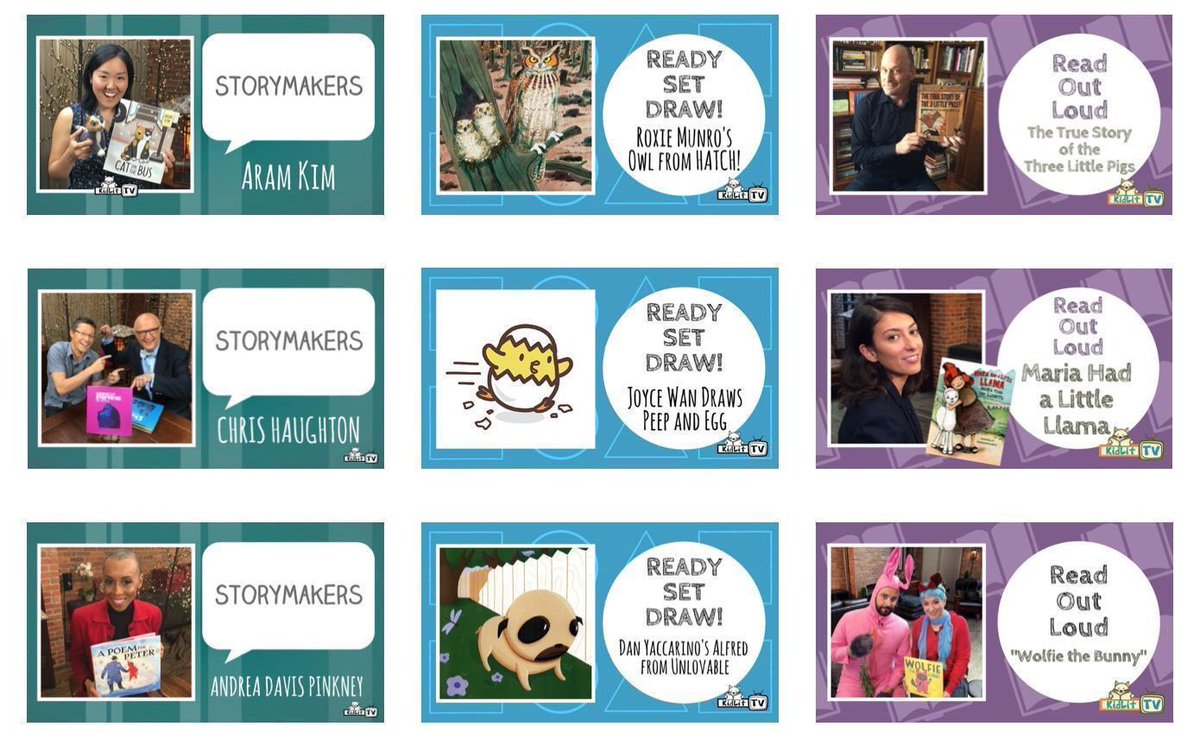 KidLitTV_NYC's tweet photo. It’s #ReadAcrossAmericaDay — the perfect time to check out @KidLitTV_NYC’s FREE library of #readalouds, #kidlit podcasts, #kidlitart tutorials, &amp; resources for #kids! 📚✨Click: https://t.co/j3MrDjK8de @NEAToday @NYCSchools @reachoutandread @RoomtoRead https://t.co/9iXMtOv6sV
