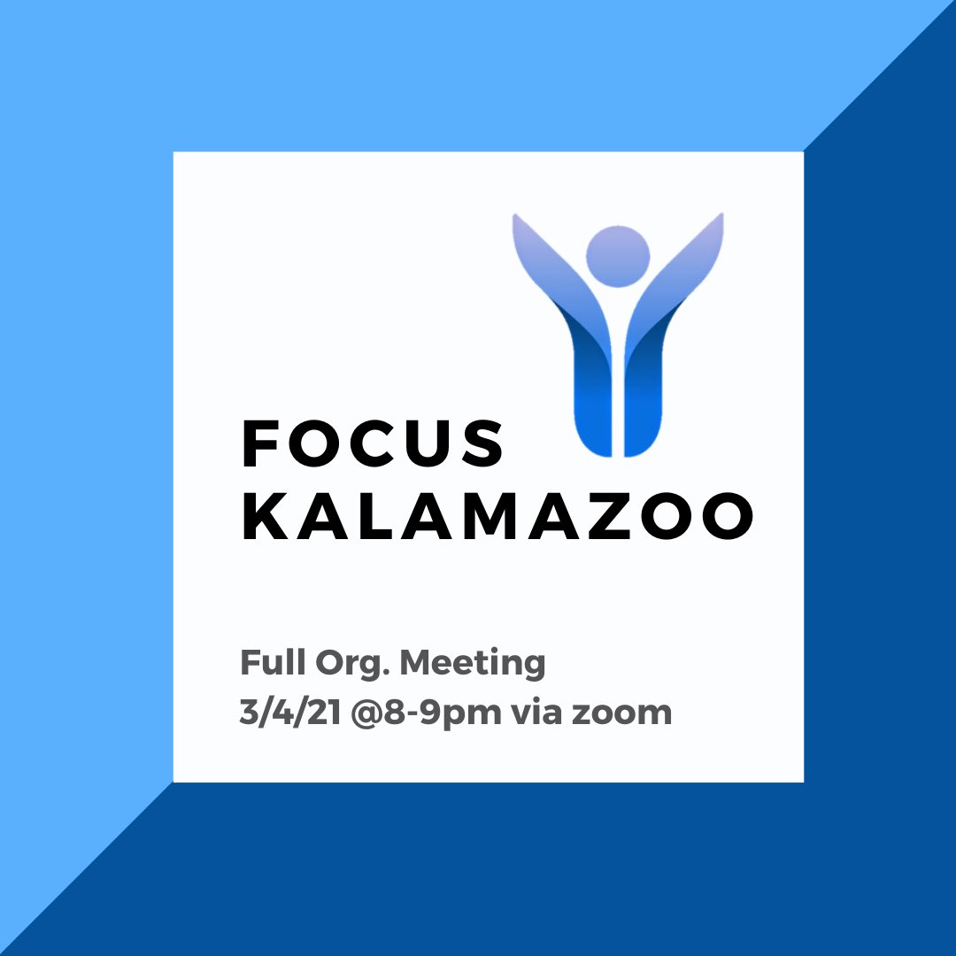 FOCUSKalamazoo's tweet photo. Our next meeting is this Thursday! All are welcome! 💙 https://t.co/L12xDCUHX6