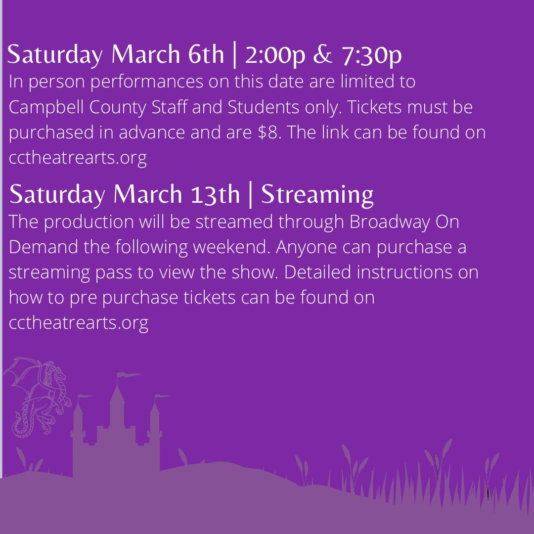 It’s that time again!!!!😱
-
Be sure to pre purchase your tickets for She Kills Monsters! We cannot wait for you to see our show!💜