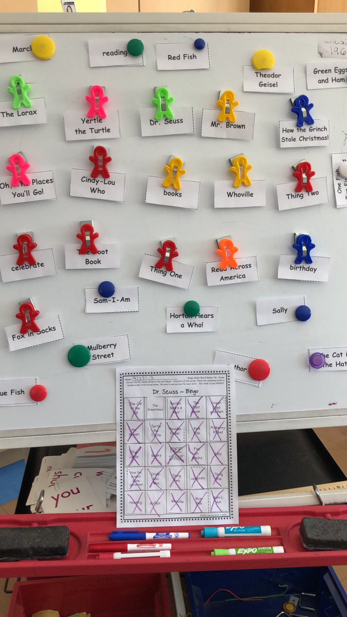 Dr. Seuss bingo for Read Across America Day! #firstgrade #literacy #DrSeuss <a href="/Kent_Primary/">Kent Primary School</a> @Carmelschools