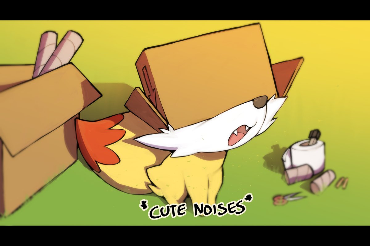 Request:
>"BRAIXEN BRAIXEN BRAIXEN BRAIXEN BRAIXEN BRAIXEN BRAIXEN Braixen. Playing in a box fort or Braixen playing with Fennekins"