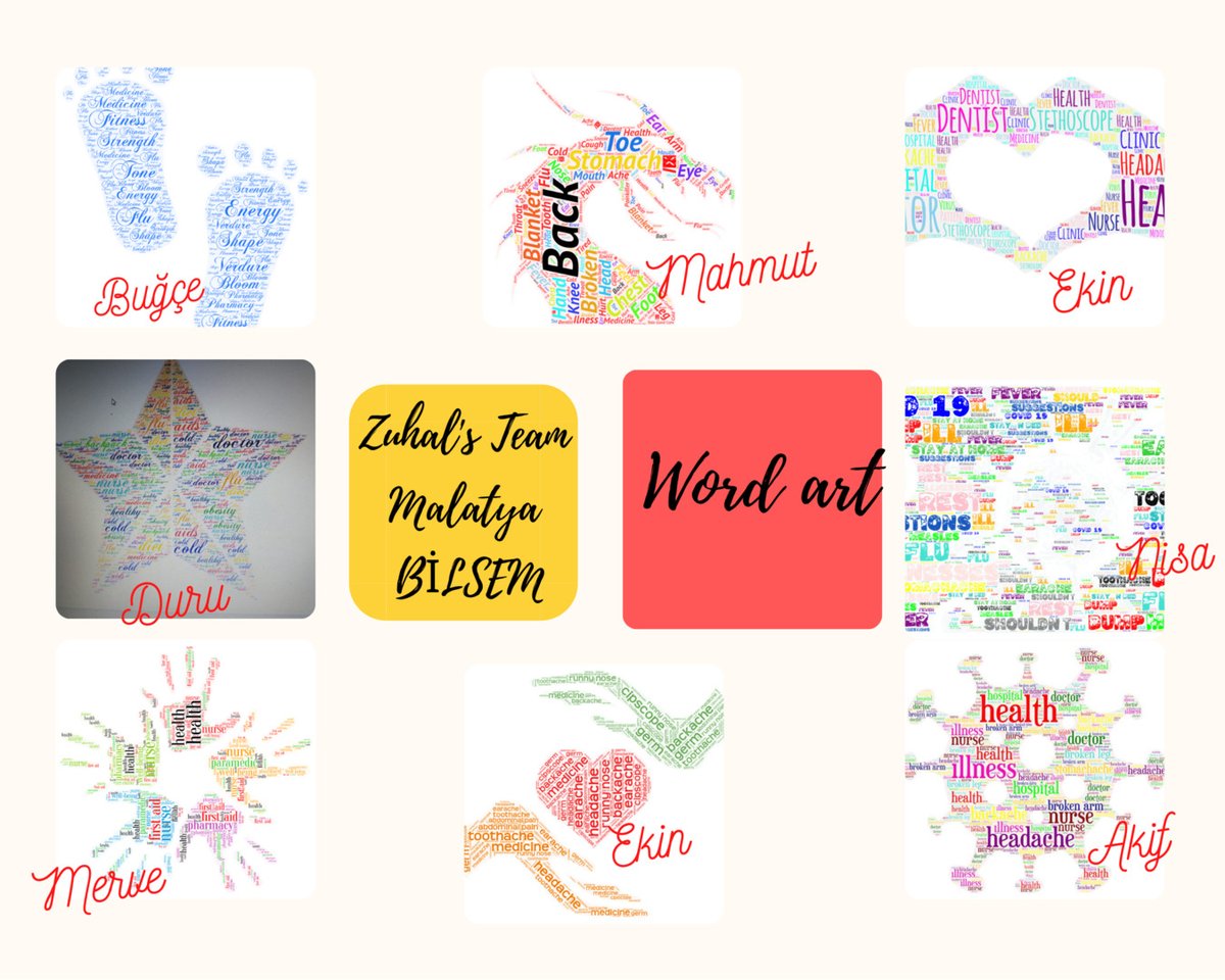 Malatya Bilsem's beautiful works on WordArt 🙌 #NewBees #ETwinning