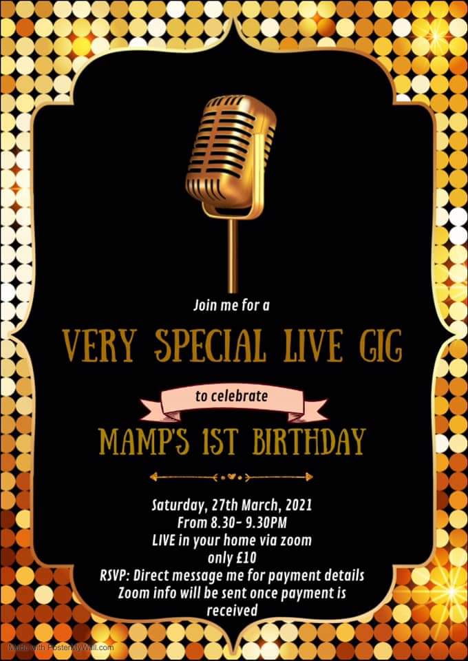 Celebrating my Monday night gigs being a year old, DM me if you wanna 'come'