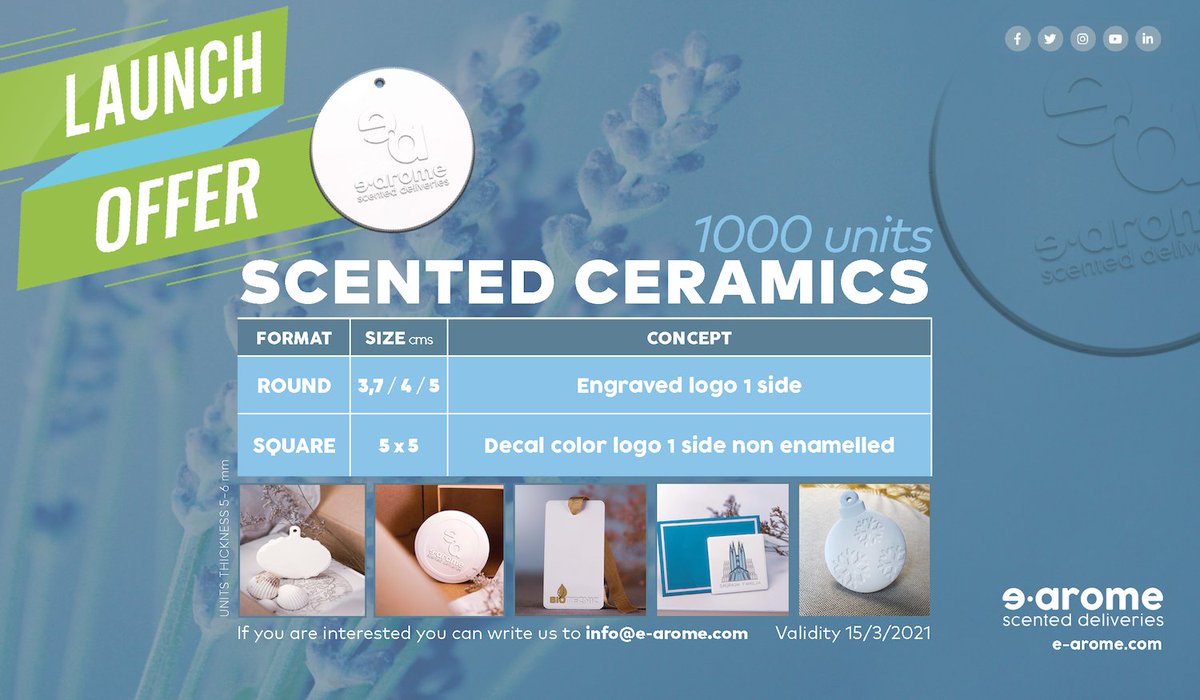earome_20's tweet photo. 💡Now it's time to aromatize your deliveries.

❤️Enjoy our launch offer! 

ℹ️We will gladly answer any questions, without any obligations on your part, go to https://t.co/XgqpI0xQDM or write us an email to info@e-arome.com

#scentmarketing #retail #delivery #branding #odotype https://t.co/1c2pyWpxV4