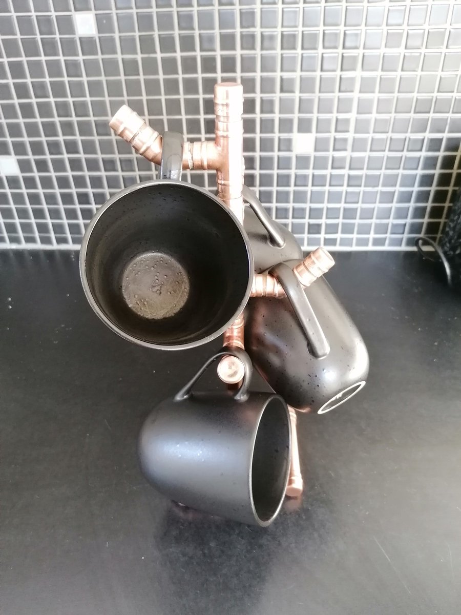GHAScott's tweet photo. Just added this mug tree to our Etsy shop. Building up a nice kitchen range now😊 #kitchenutensils #copper #homedecor #etsystore #etsydecor #etsy #smallbusiness #industrial #homedesign #handmade https://t.co/8FyL97O78Y https://t.co/jIfcjQEMBu
