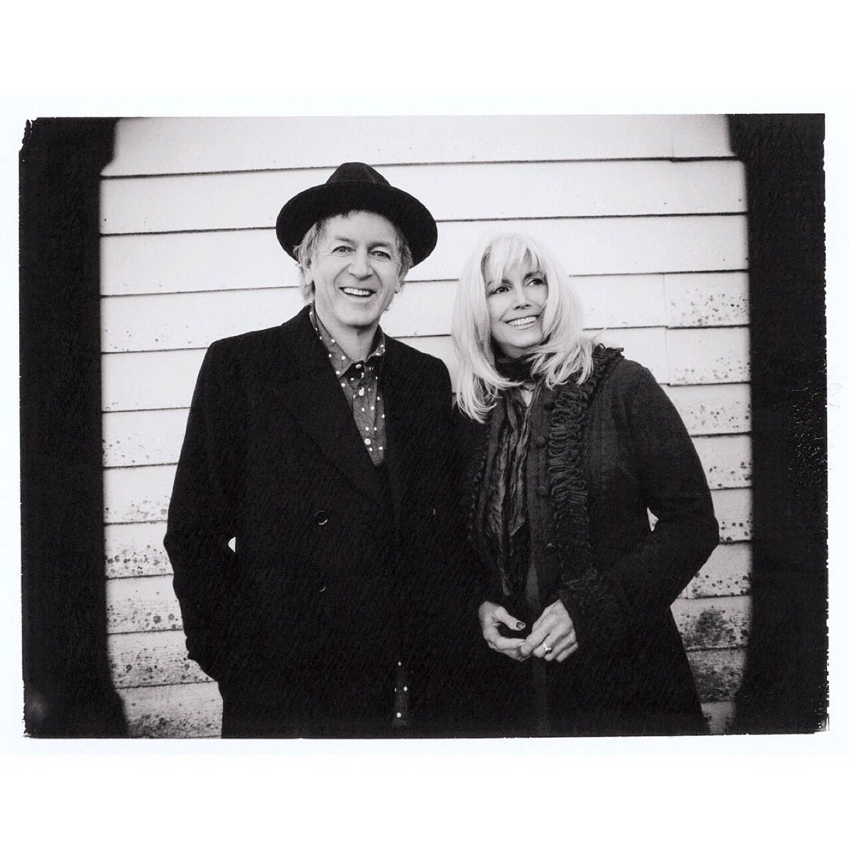 #Rodneycrowell + #emmylouharris
#polaroid #outtake from Old Yellow Moon photo session, released 8 yrs ago last week