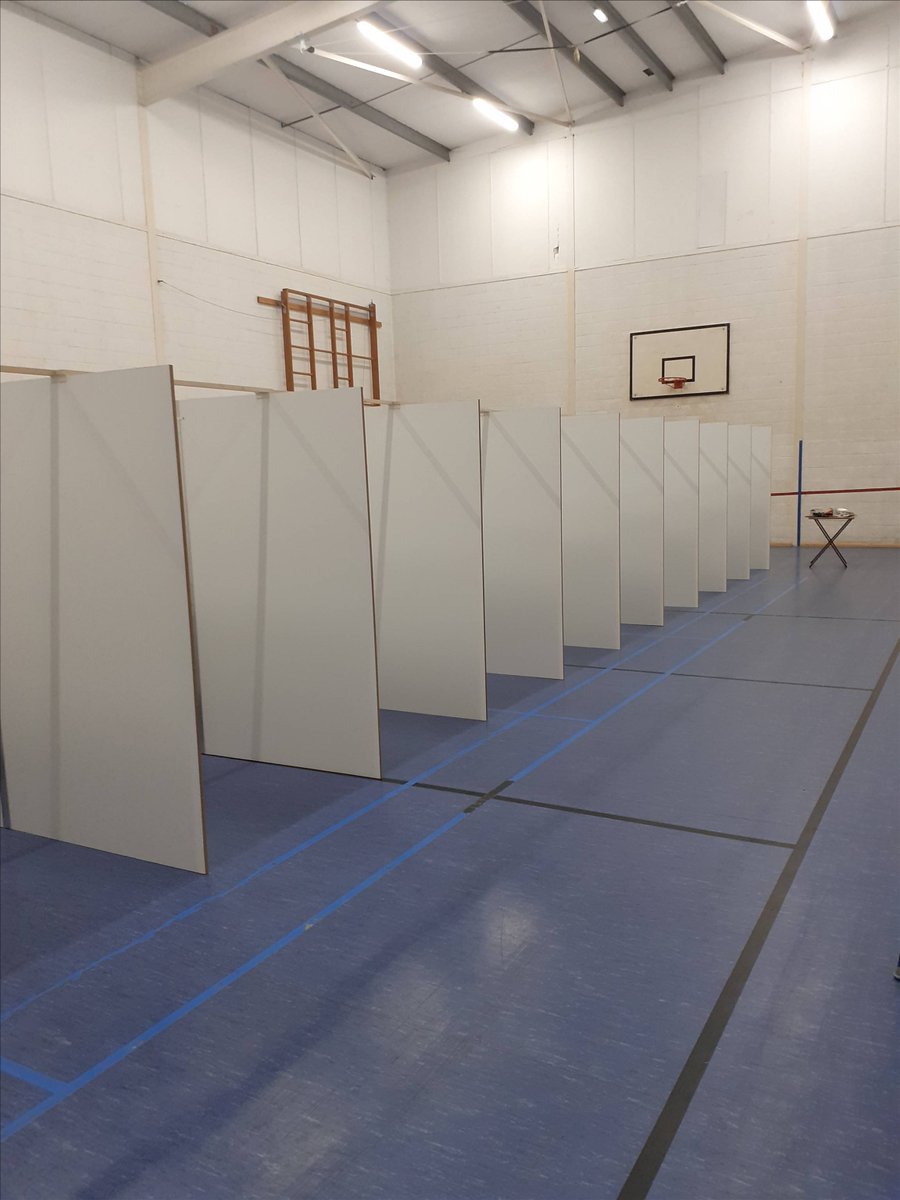benendenschool's tweet photo. We’re busy setting up testing booths and preparing for the return of pupils to the school site. It will be lovely to have the girls back at school next week, it just isn’t the same without them! https://t.co/51CBGSpwVt