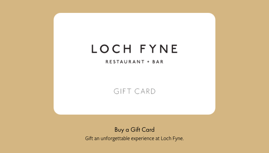 Treat a loved one to an unforgettable Loch Fyne experience when we reopen with one of our gift cards, ranging from £5 to £250. Valid for 24 months after activation date, last top-up date or last use for ultimate flexibility. 🎁

Purchase here: bit.ly/3uI2NS5