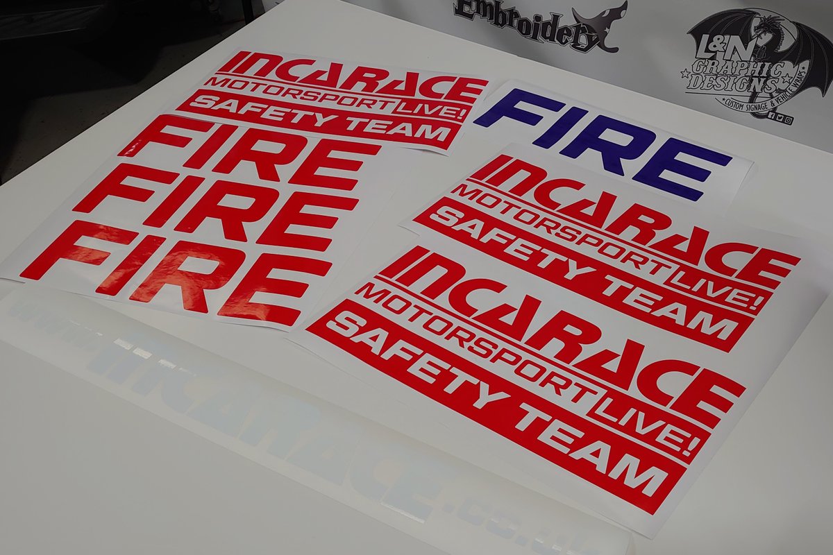 LNGraphicDesign's tweet photo. CadCut Decals heading out to the Incarace Motorsport Live Safety Team ๐๐๐
L & N Graphic Designs
๐ 01788 833020
๐ง l_ngraphicdesigns@hotmail.co.uk
#stickers #decals #vehiclegraphics #smallbusiness #rugby #coventry #incarace #motorsportlive #safetyteam #motorsport #racing https://t.co/gYEMMfJNBt