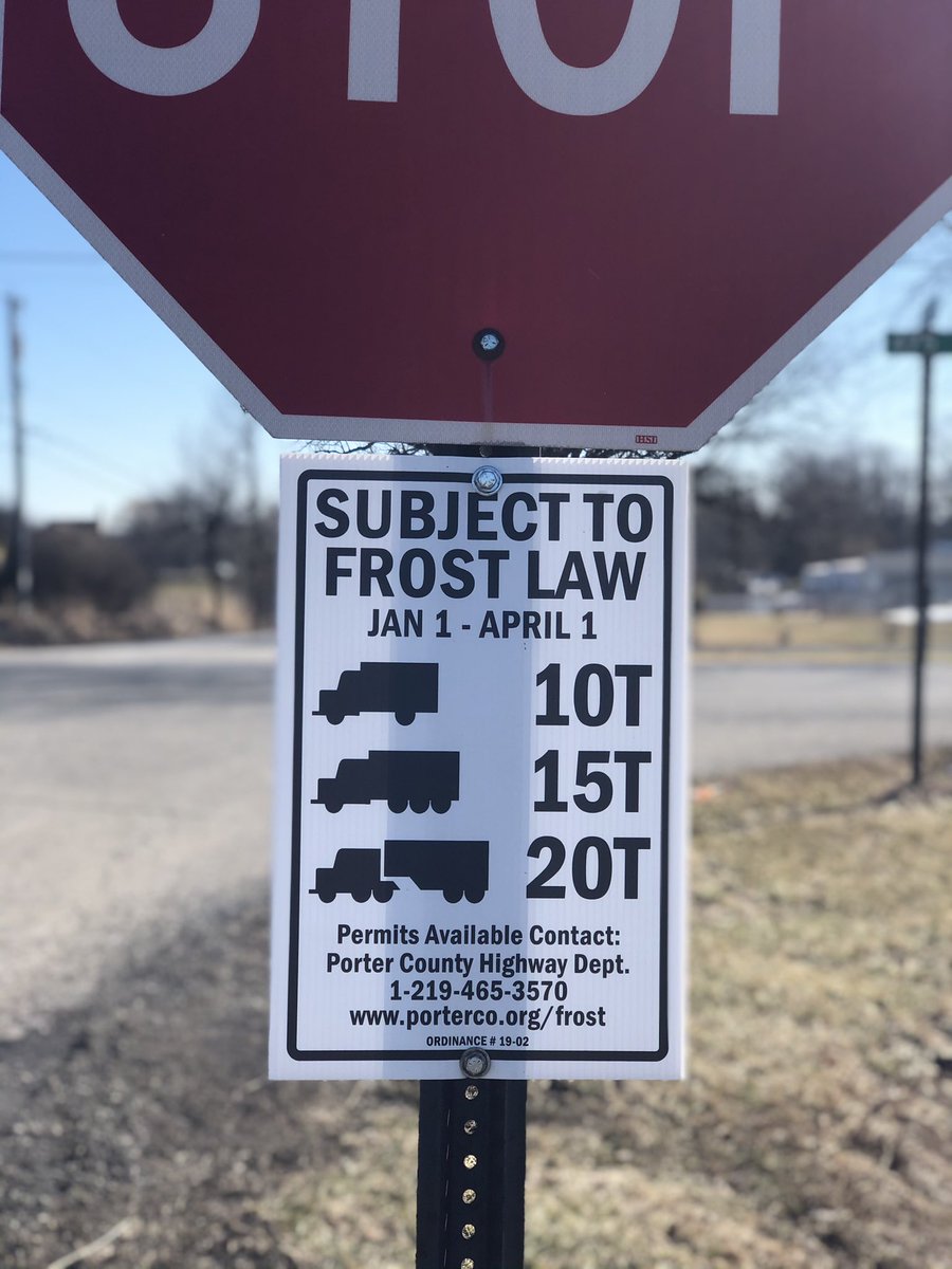 PorterCountySO's tweet photo. *REMINDER*
 
Porter County Sheriff’s Office will be enforcing the Frost Law Ordinance.  For more information please see our Facebook account or our Sheriff’s application.  Thank you! https://t.co/Kfih9MzUcj