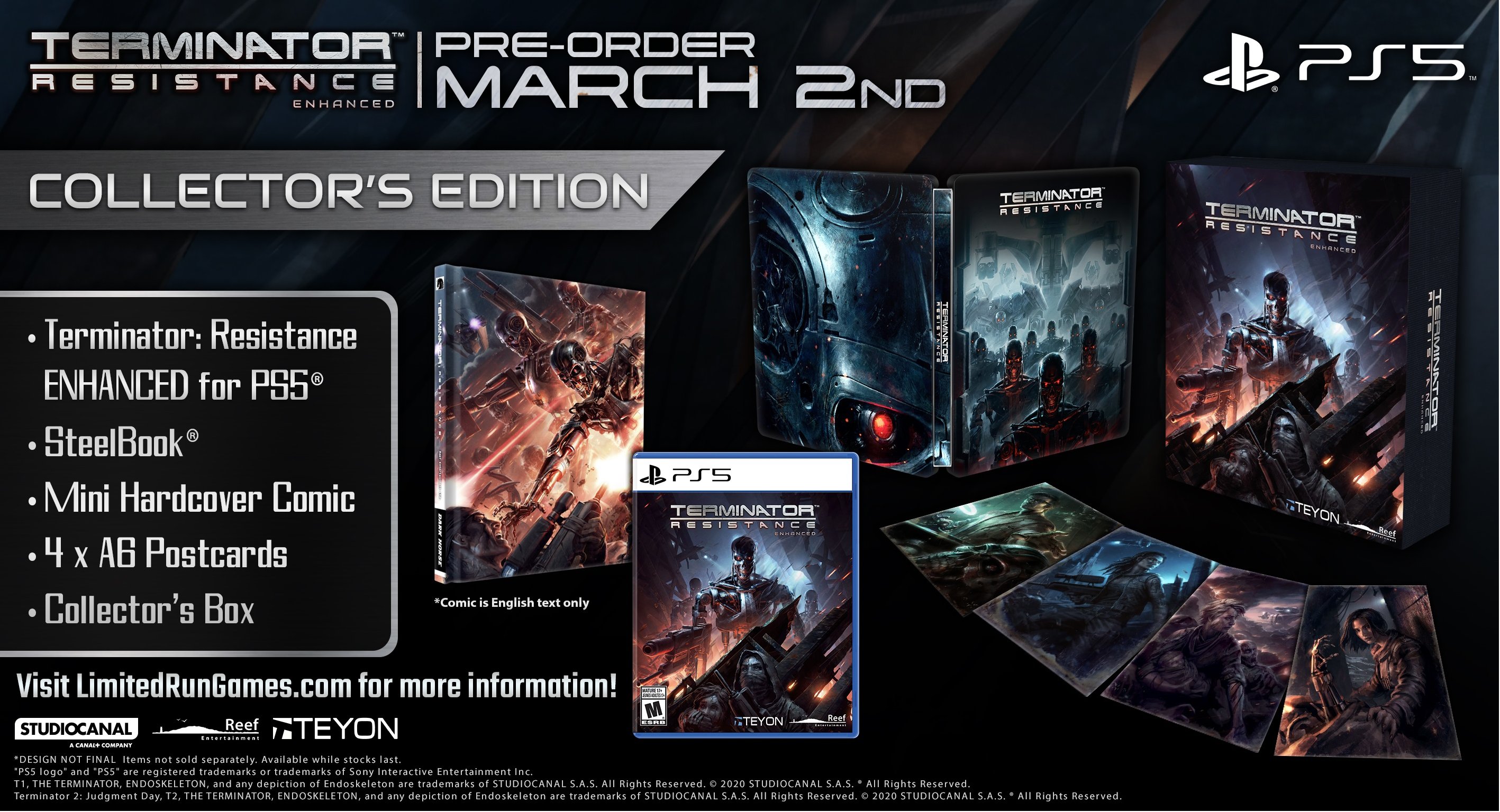 Limited Run Games On Twitter Terminator Resistance Enhanced From Teyon Games Reef Entertainment Is Now Available On Https T Co 5lksol4sqo In Standard And Collector S Editions For The Playstation 5 Pre Orders Close On